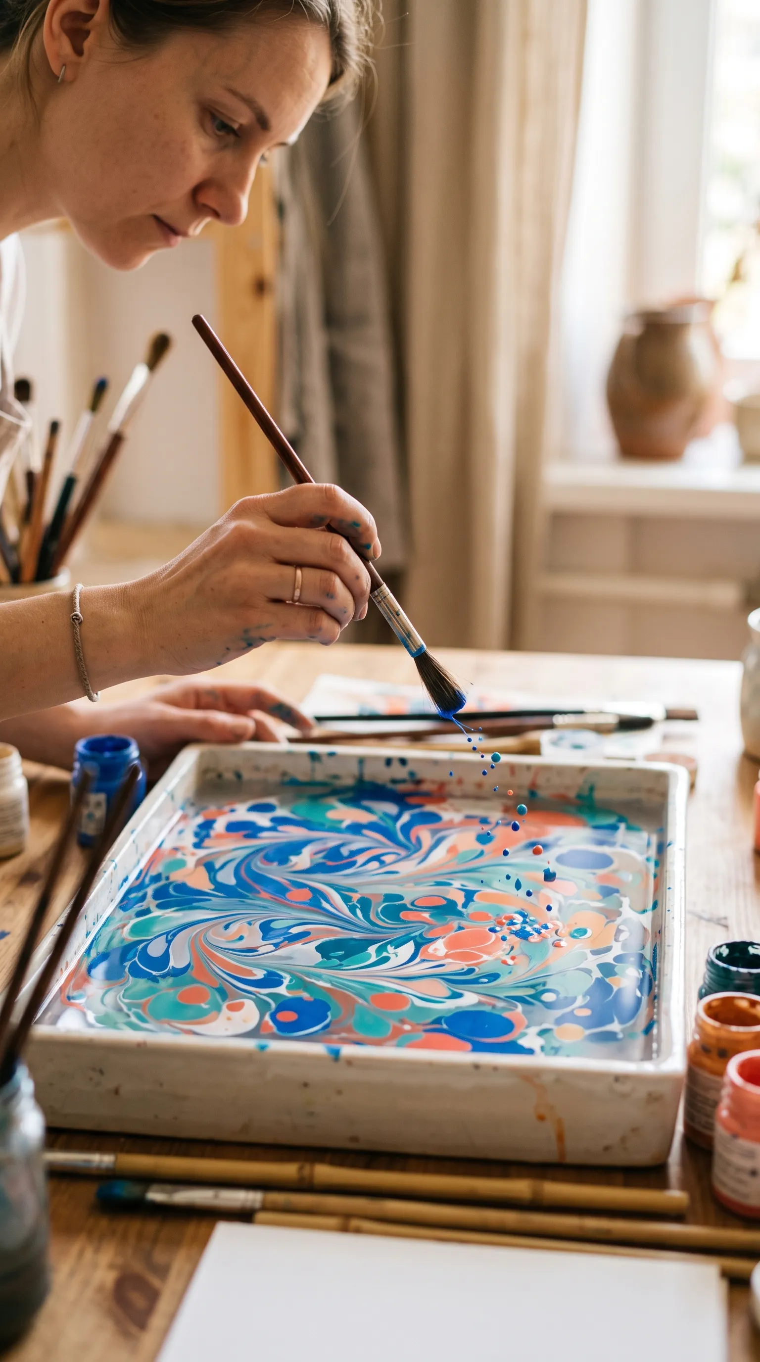Turkish Marbling Art (Ebru) Workshop in Istanbul Turkish Marbling Art (Ebru) Workshop in Istanbul