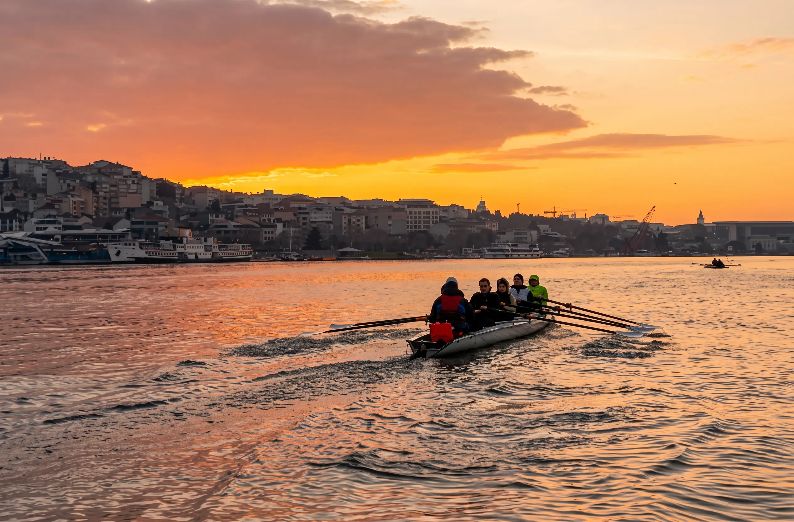 Rowing on the Golden Horn Rowing on the Golden Horn